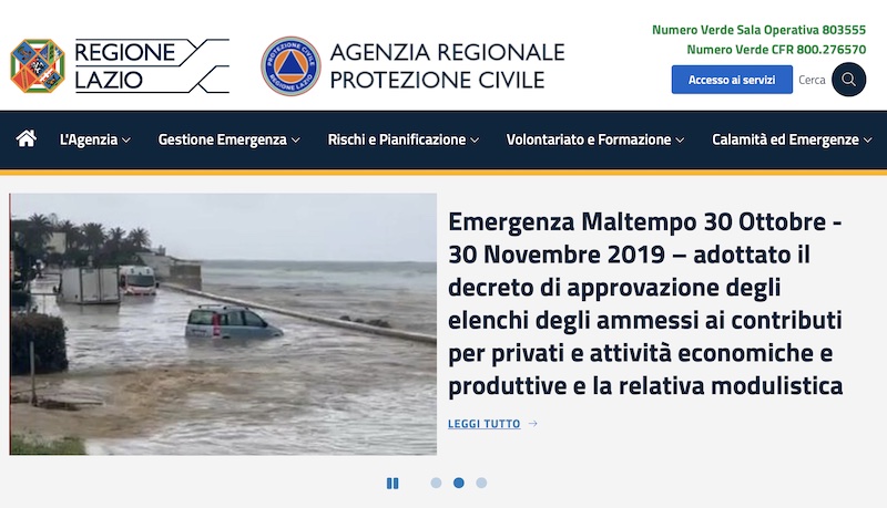 Portale Protezione Civile Regione Lazio